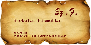 Szokolai Fiametta névjegykártya